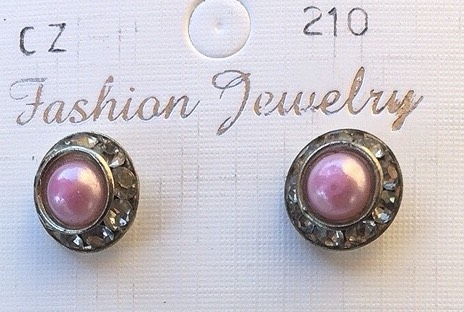 orecchini perle rosa