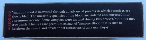 incenso coni vampire blood
