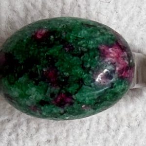 anello zoisite rubino