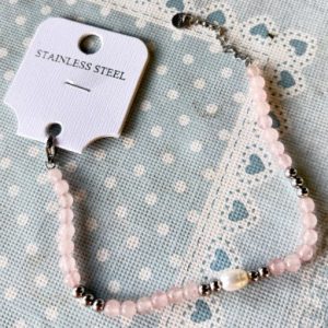 braccialetto quarzo rosa