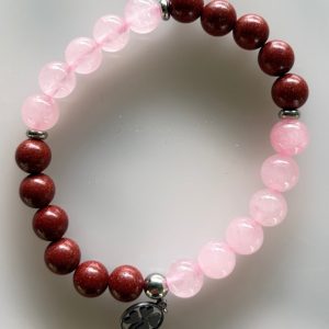braccialetto quarzo rosa