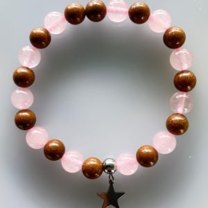 braccialetto quarzo rosa
