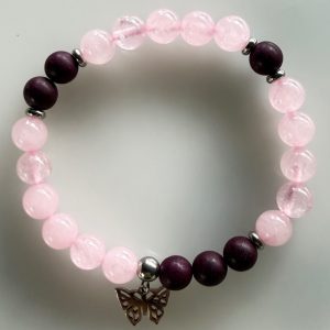 braccialetto quarzo rosa